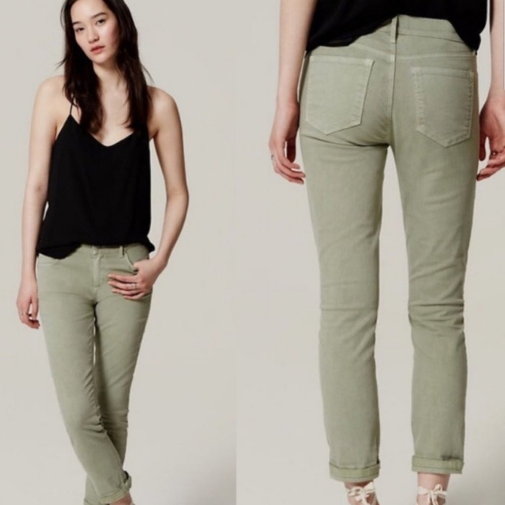 LOFT Women's Skinny Jeans in Light Olive
